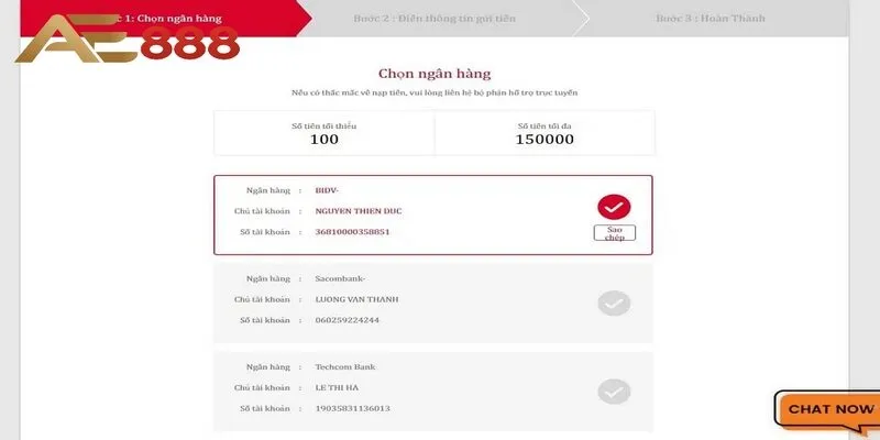 Đăng nhập tài khoản và chọn mục rút tiền Ae888 để bắt đầu giao dịch